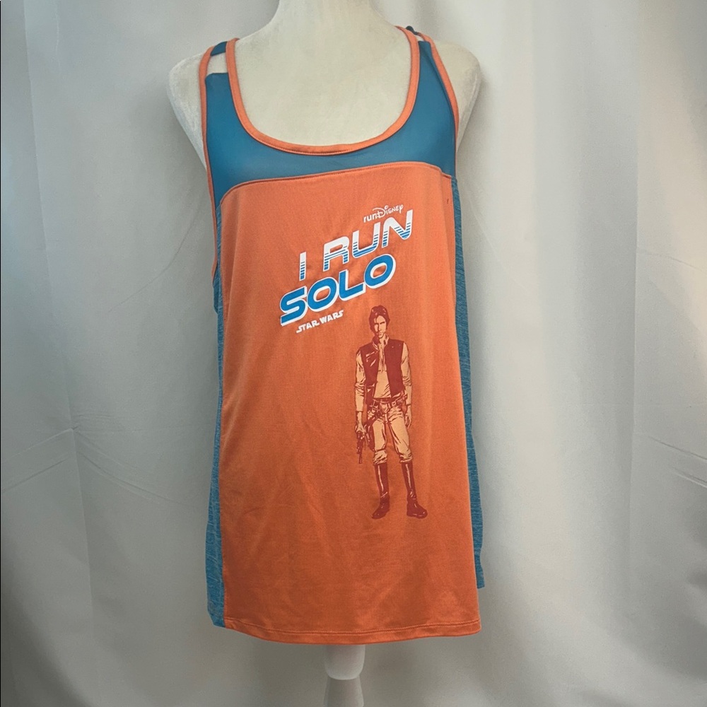Disney RunDisney Orange & Teal Han Solo Running Tank Size X-LARGE